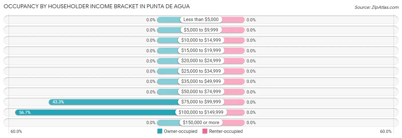 Occupancy by Householder Income Bracket in Punta de Agua
