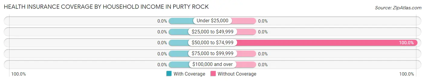 Health Insurance Coverage by Household Income in Purty Rock