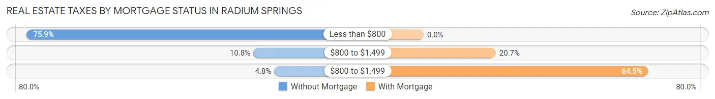 Real Estate Taxes by Mortgage Status in Radium Springs