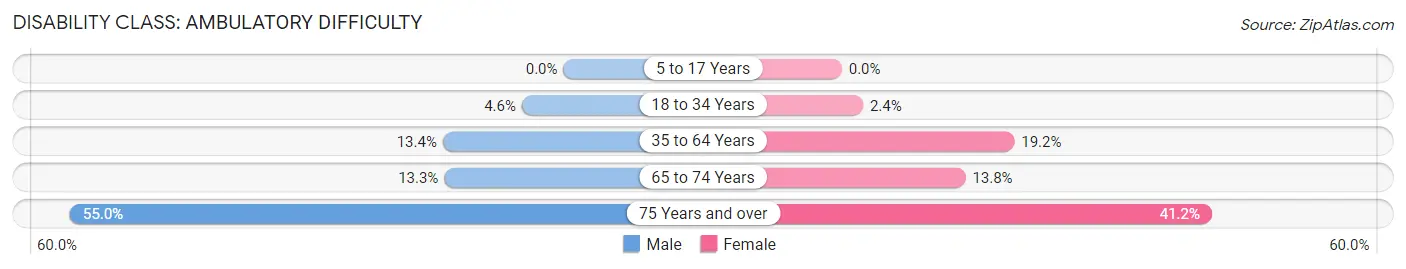 Disability in Raton: <span>Ambulatory Difficulty</span>