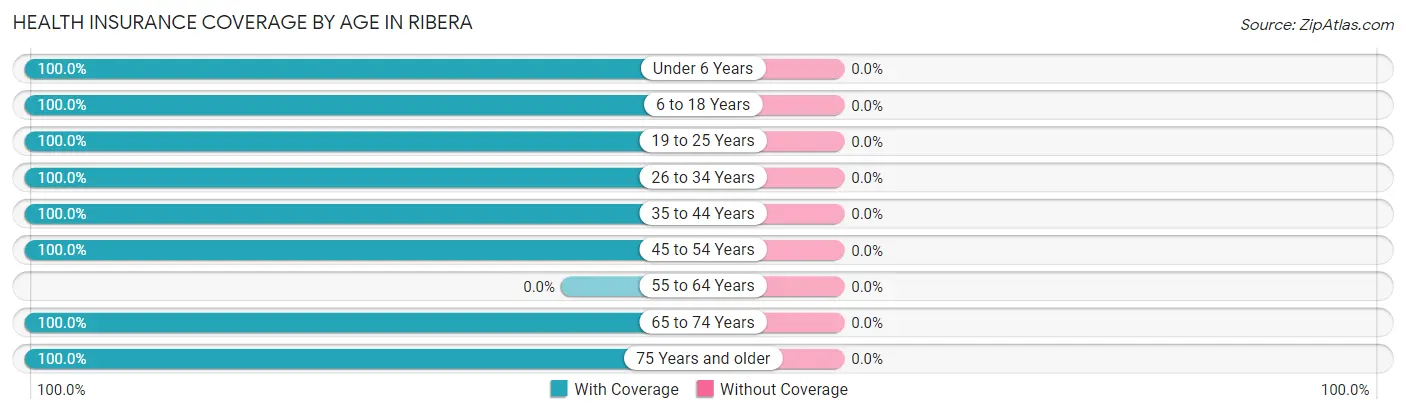 Health Insurance Coverage by Age in Ribera