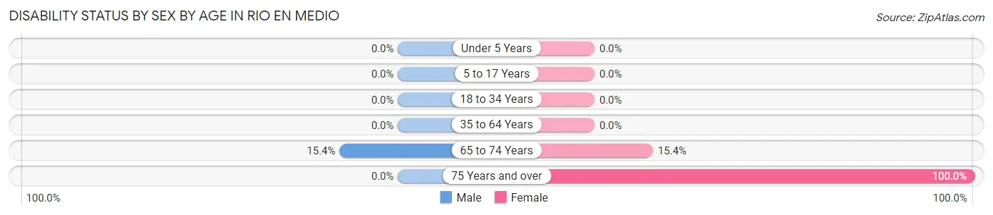 Disability Status by Sex by Age in Rio en Medio