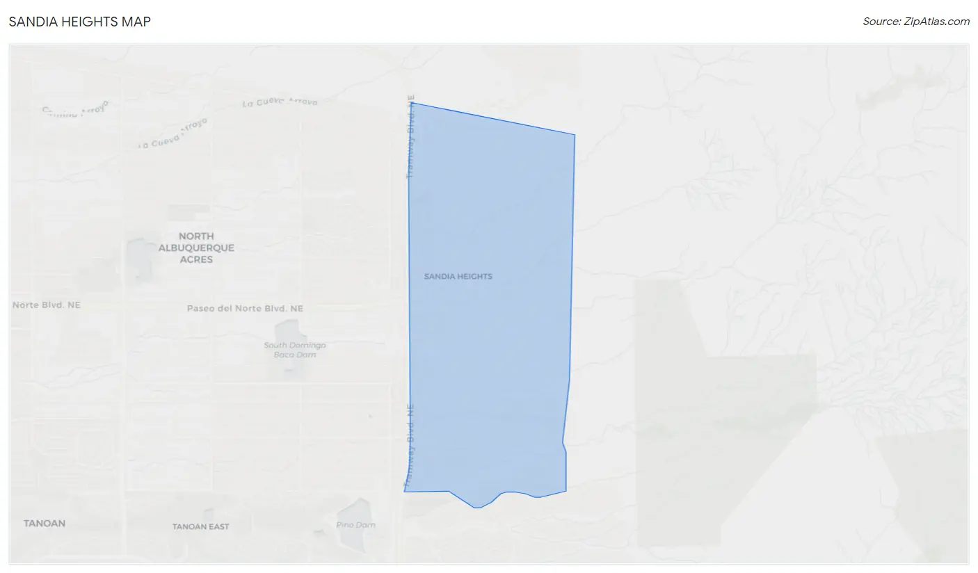 Sandia Heights Map