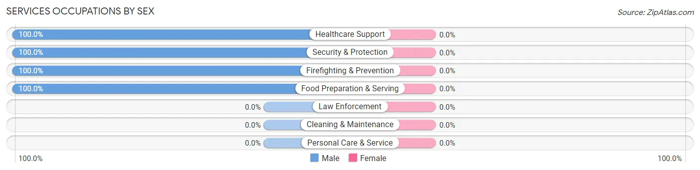 Services Occupations by Sex in Sausal
