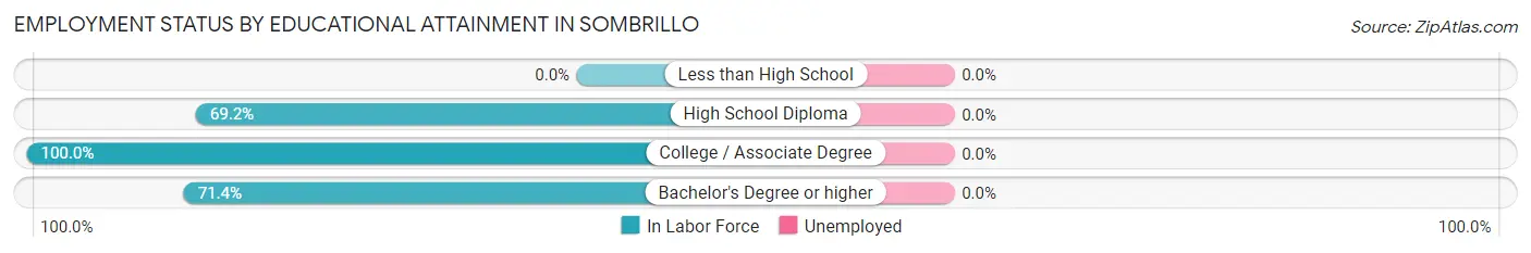 Employment Status by Educational Attainment in Sombrillo