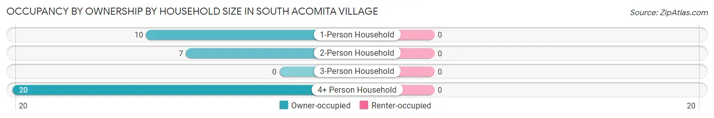 Occupancy by Ownership by Household Size in South Acomita Village