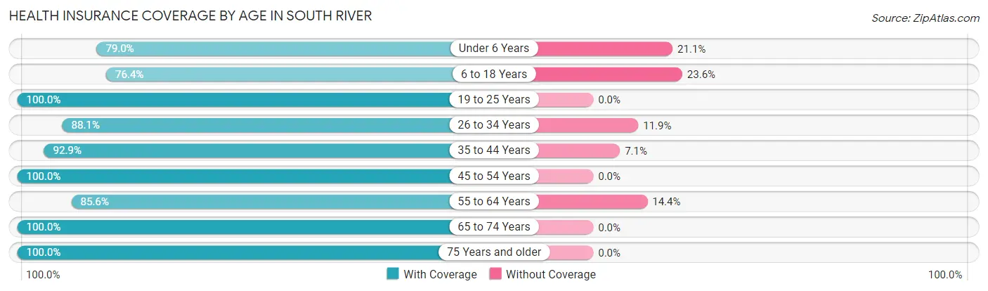 Health Insurance Coverage by Age in South River