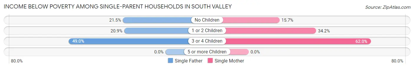 Income Below Poverty Among Single-Parent Households in South Valley