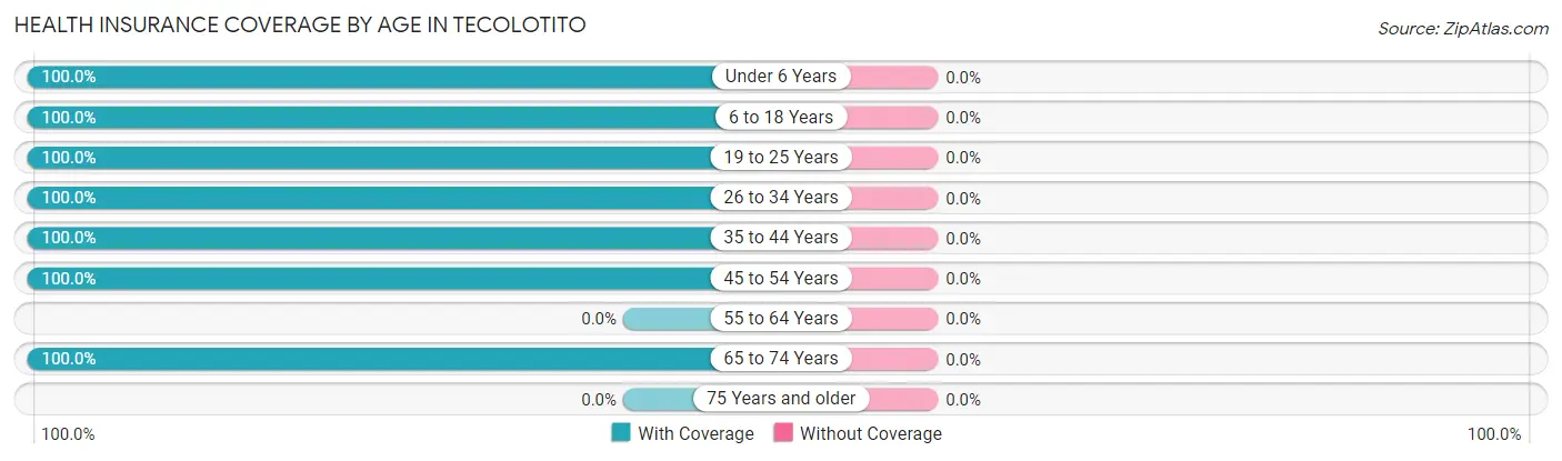 Health Insurance Coverage by Age in Tecolotito