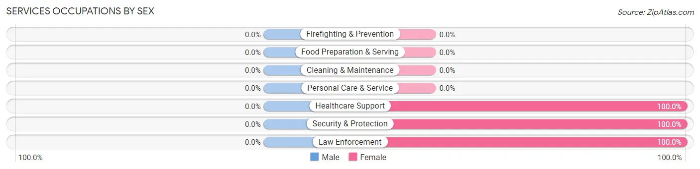 Services Occupations by Sex in Tecolotito