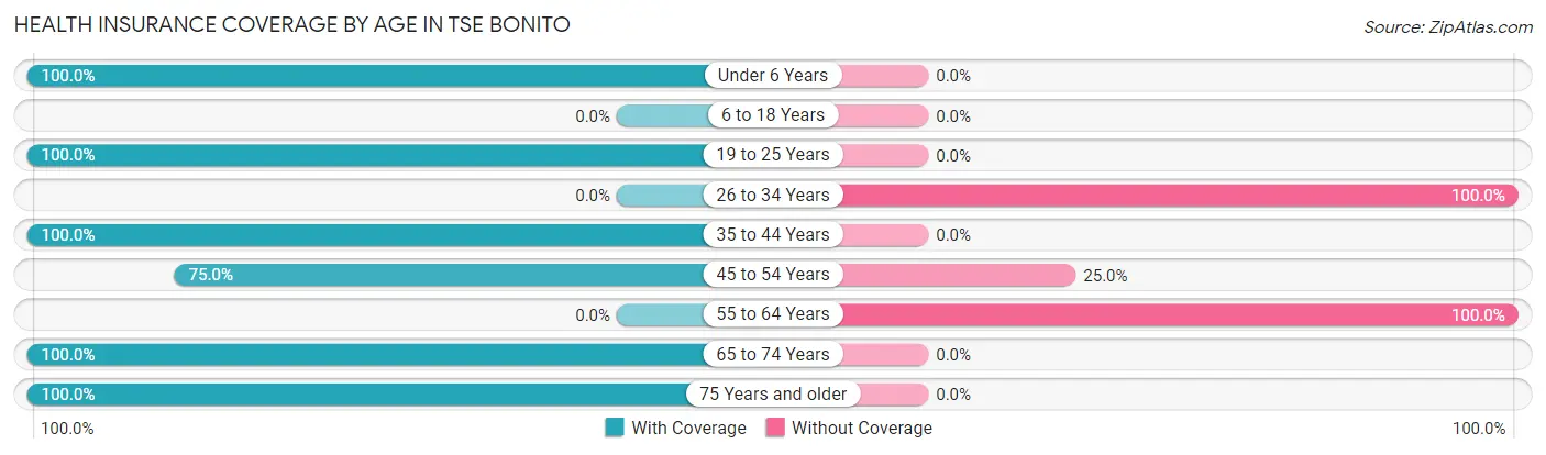 Health Insurance Coverage by Age in Tse Bonito