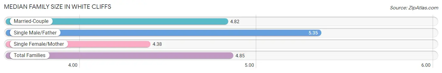 Median Family Size in White Cliffs