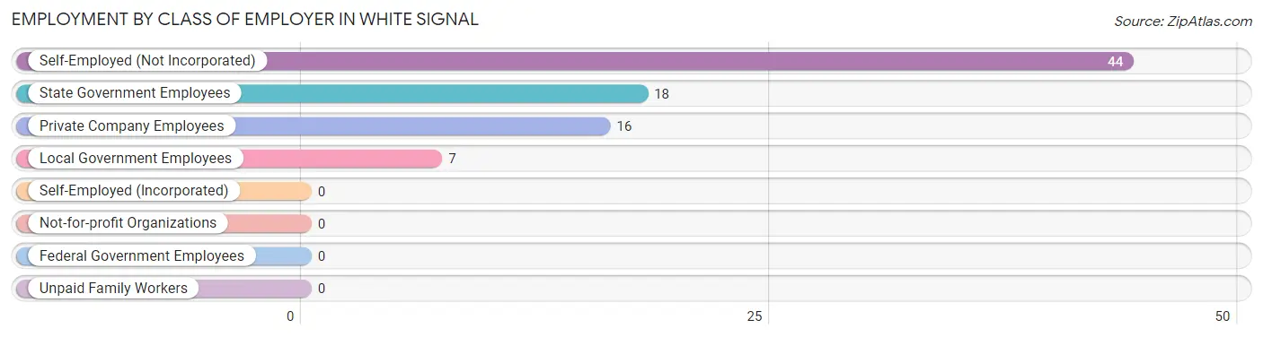 Employment by Class of Employer in White Signal