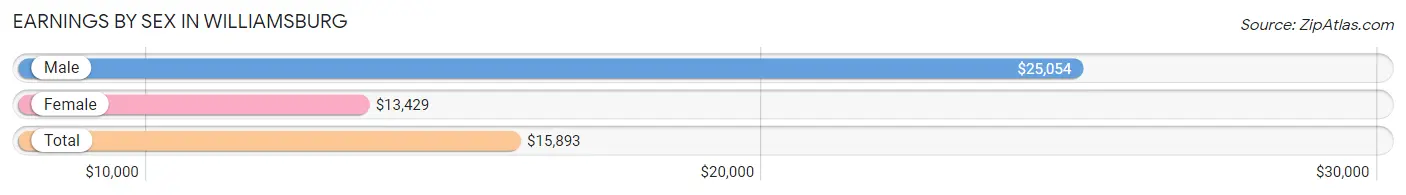 Earnings by Sex in Williamsburg