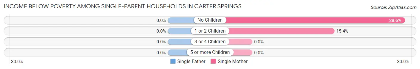 Income Below Poverty Among Single-Parent Households in Carter Springs