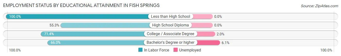Employment Status by Educational Attainment in Fish Springs