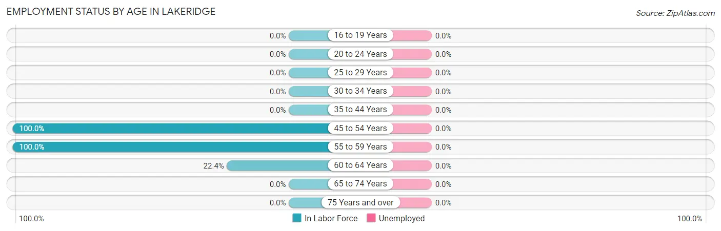 Employment Status by Age in Lakeridge