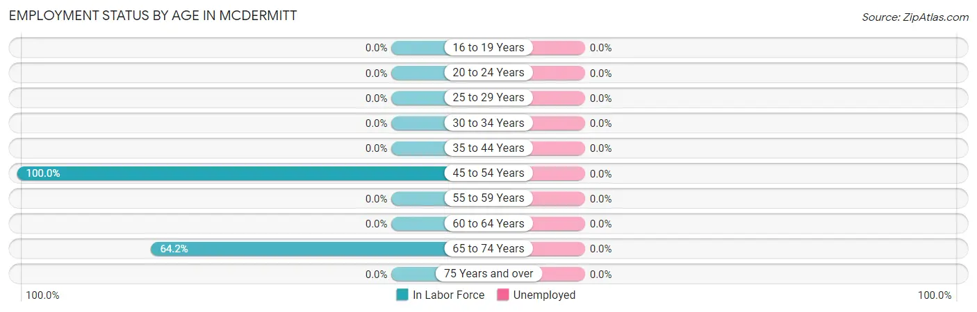 Employment Status by Age in McDermitt