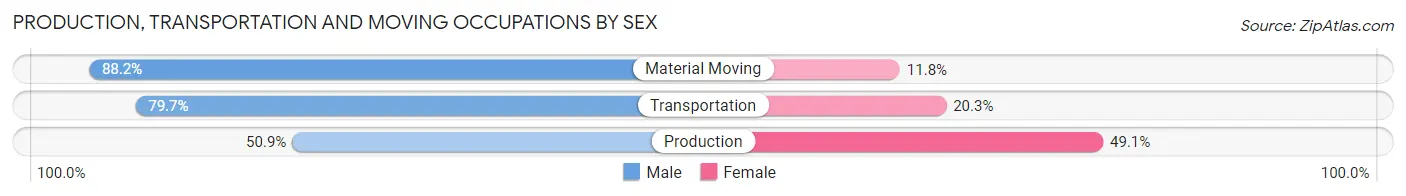 Production, Transportation and Moving Occupations by Sex in Minden