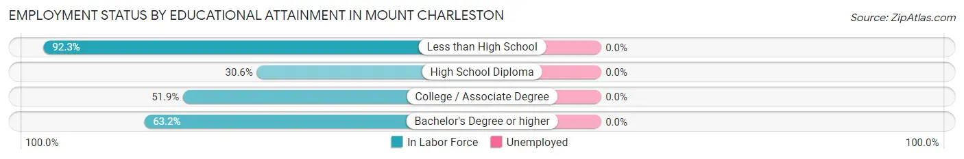 Employment Status by Educational Attainment in Mount Charleston