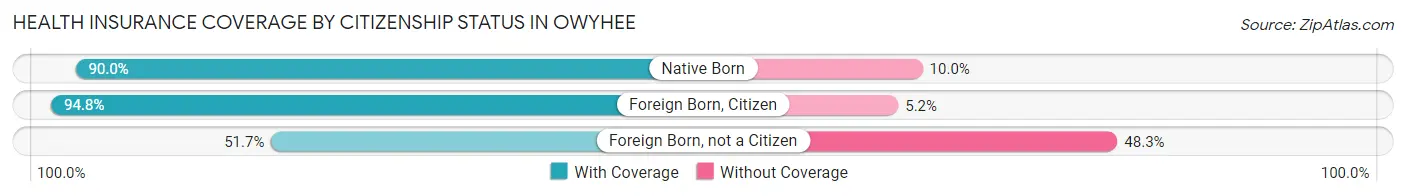Health Insurance Coverage by Citizenship Status in Owyhee