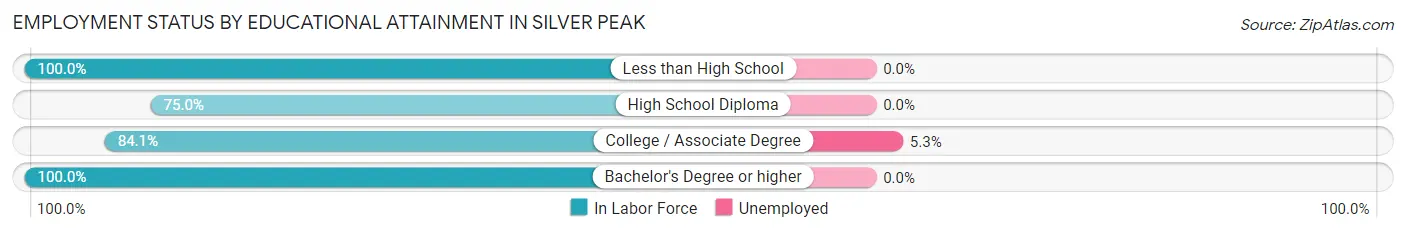 Employment Status by Educational Attainment in Silver Peak
