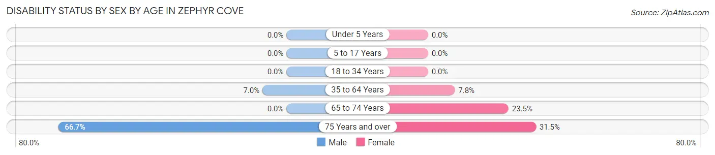 Disability Status by Sex by Age in Zephyr Cove