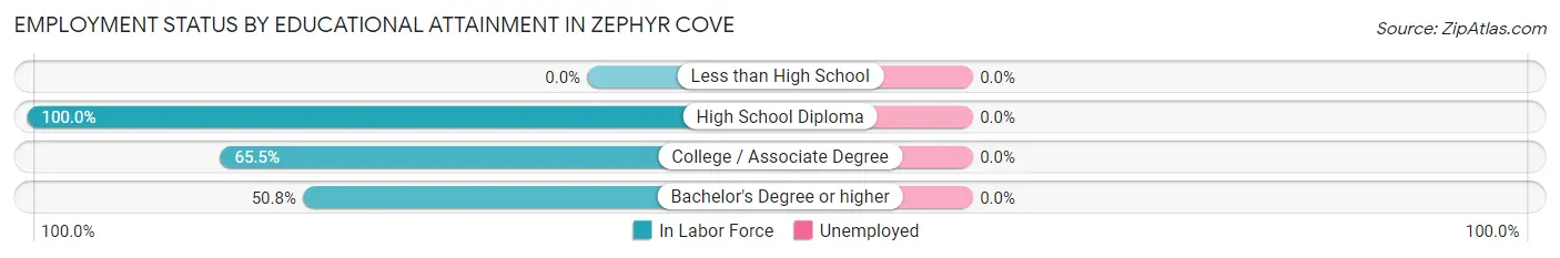 Employment Status by Educational Attainment in Zephyr Cove