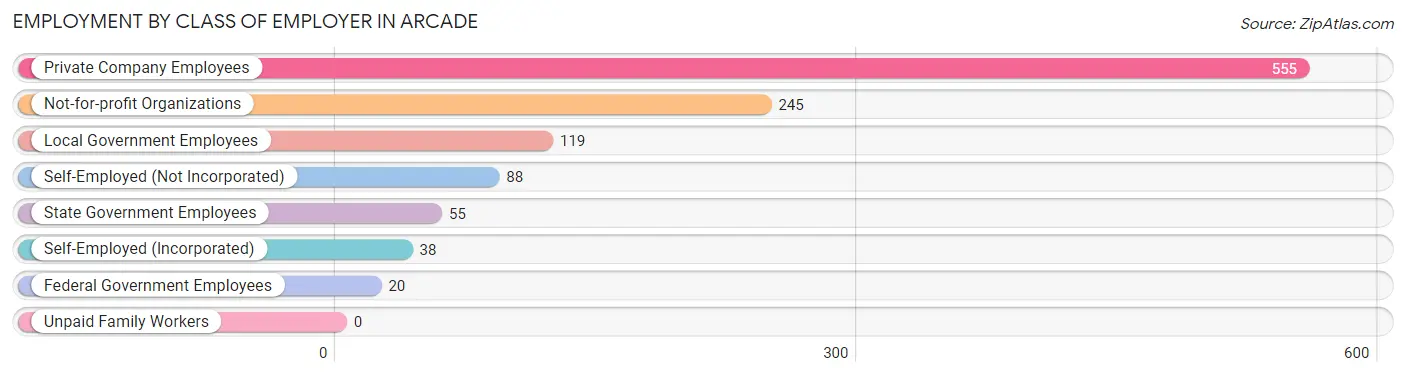 Employment by Class of Employer in Arcade