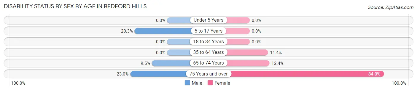 Disability Status by Sex by Age in Bedford Hills