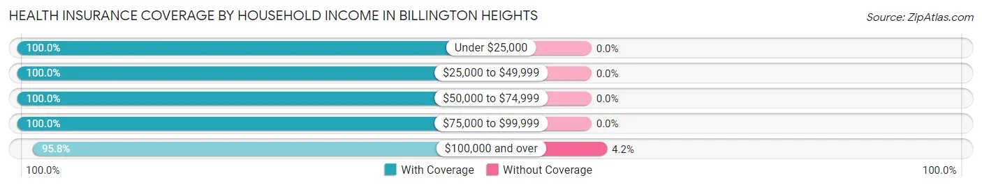 Health Insurance Coverage by Household Income in Billington Heights