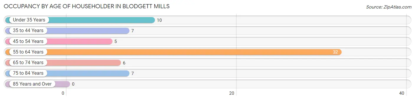 Occupancy by Age of Householder in Blodgett Mills