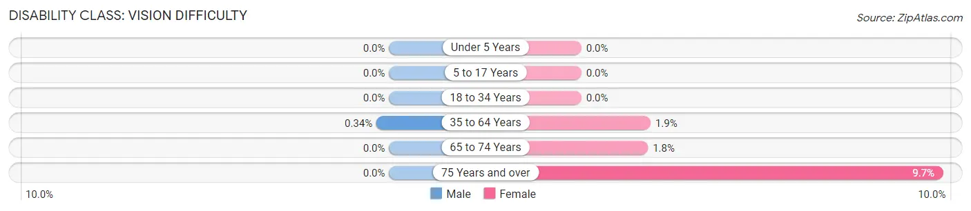 Disability in Bloomfield: <span>Vision Difficulty</span>