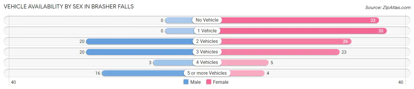 Vehicle Availability by Sex in Brasher Falls