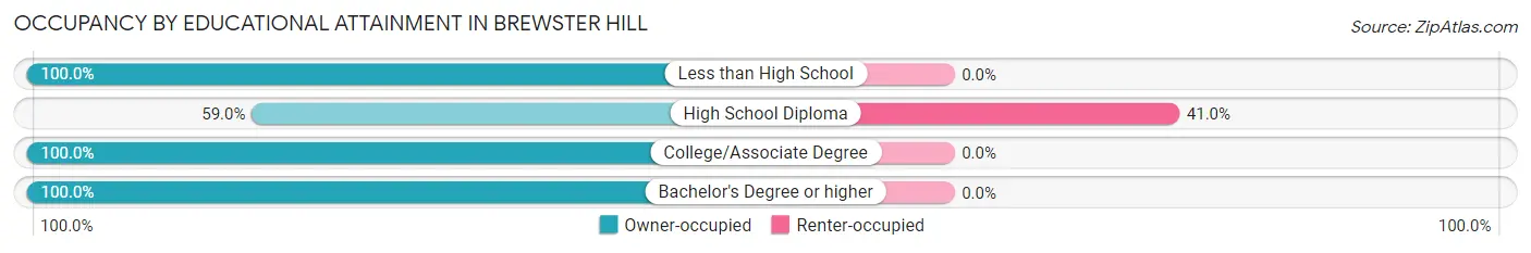 Occupancy by Educational Attainment in Brewster Hill