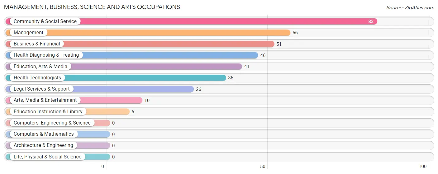 Management, Business, Science and Arts Occupations in Bridgeport