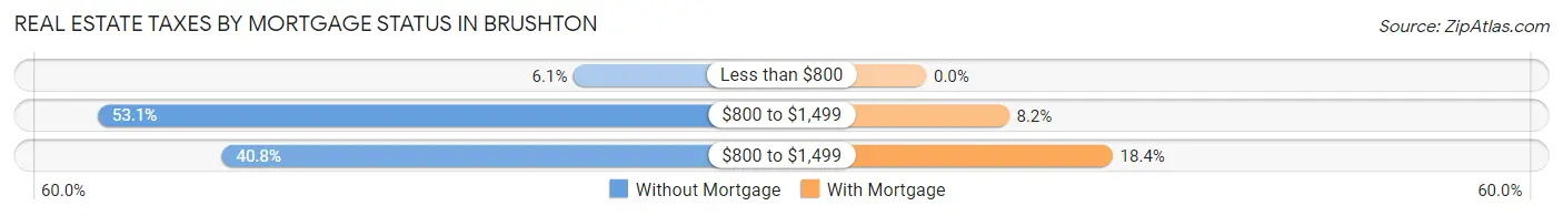 Real Estate Taxes by Mortgage Status in Brushton
