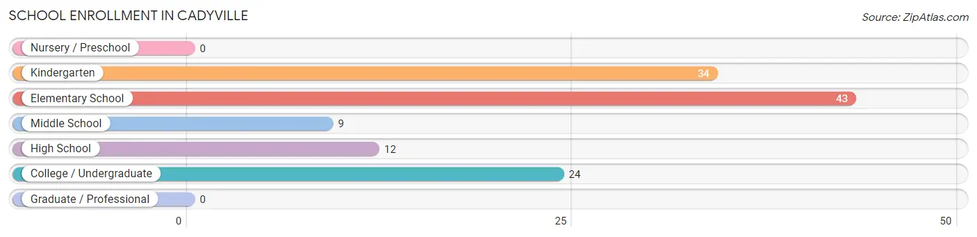School Enrollment in Cadyville