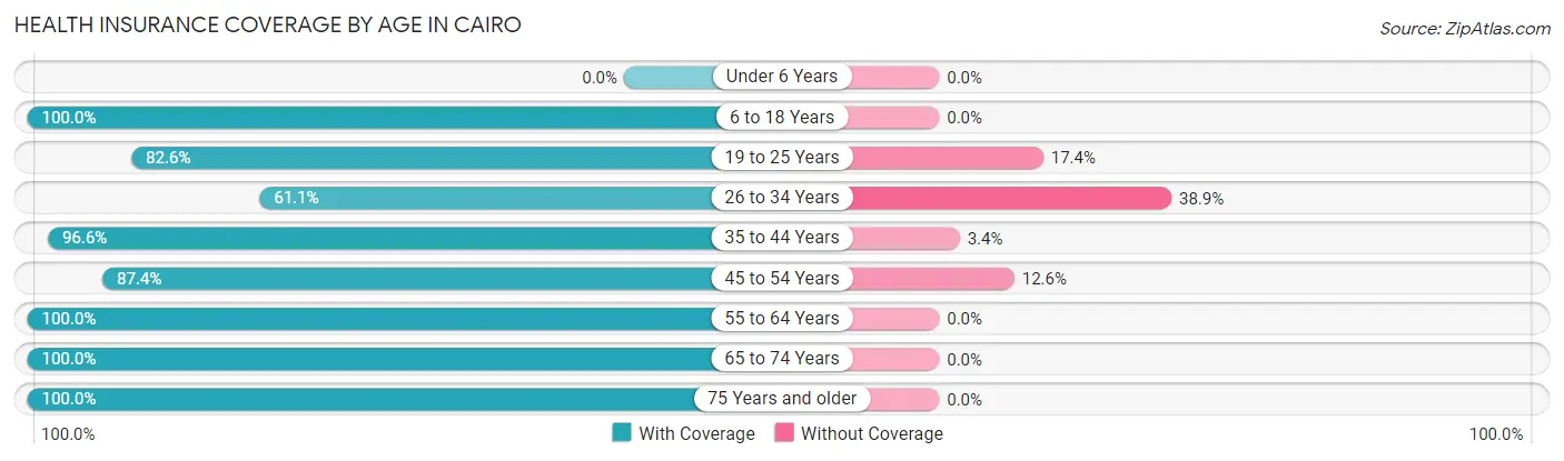 Health Insurance Coverage by Age in Cairo