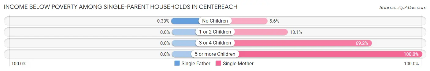 Income Below Poverty Among Single-Parent Households in Centereach