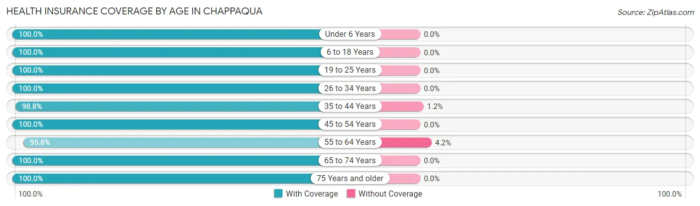 Health Insurance Coverage by Age in Chappaqua