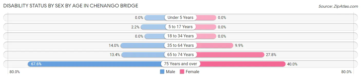 Disability Status by Sex by Age in Chenango Bridge