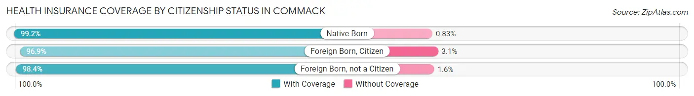 Health Insurance Coverage by Citizenship Status in Commack