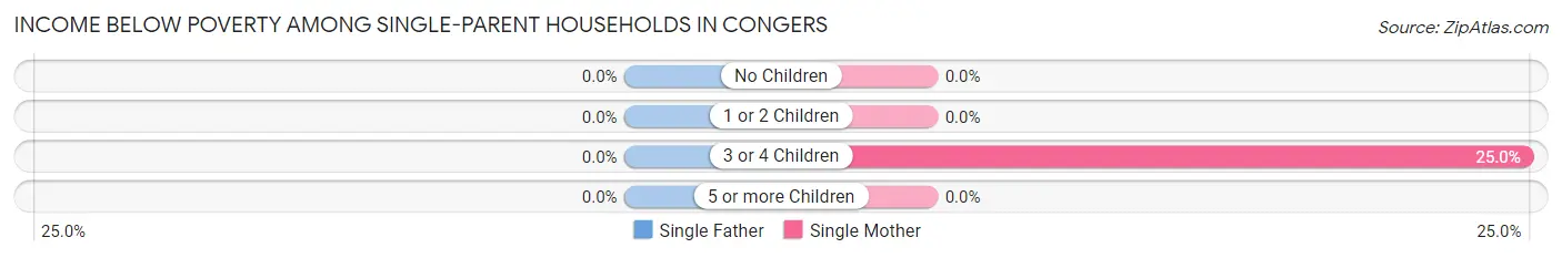Income Below Poverty Among Single-Parent Households in Congers