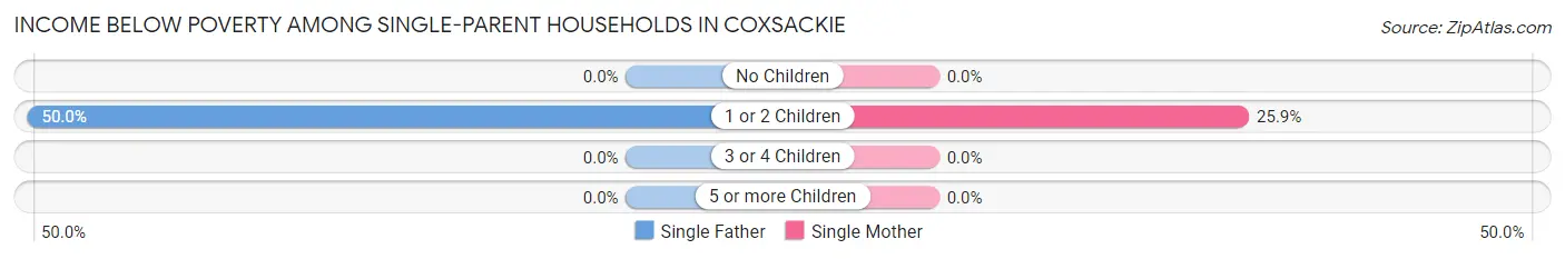 Income Below Poverty Among Single-Parent Households in Coxsackie