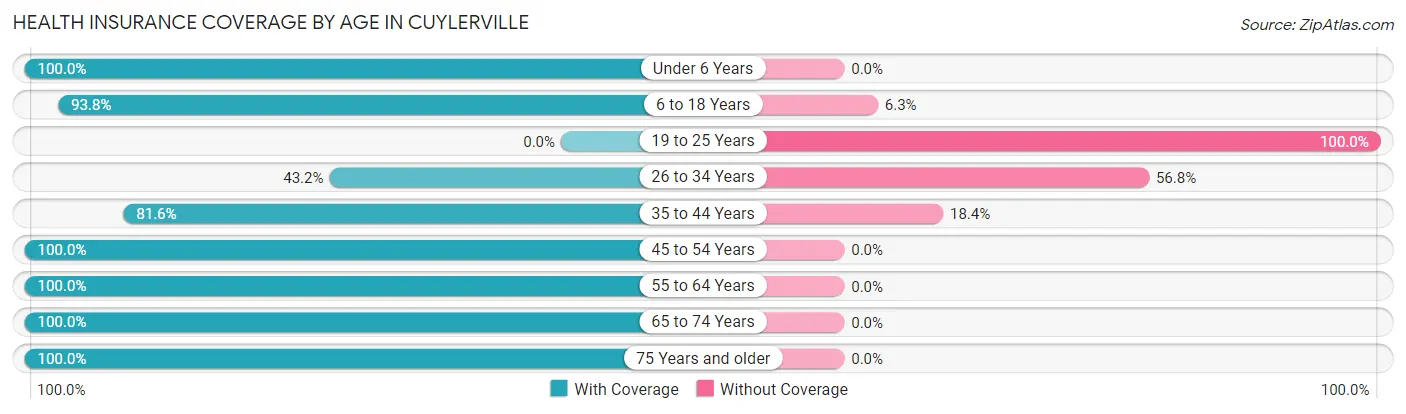 Health Insurance Coverage by Age in Cuylerville