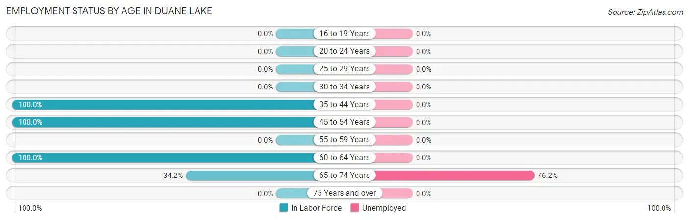 Employment Status by Age in Duane Lake