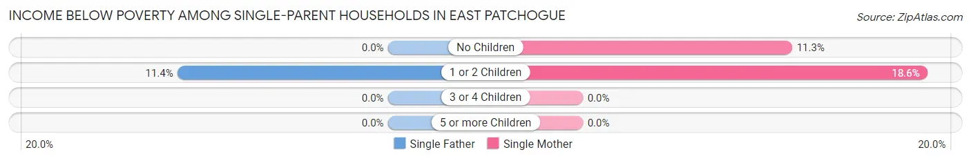 Income Below Poverty Among Single-Parent Households in East Patchogue