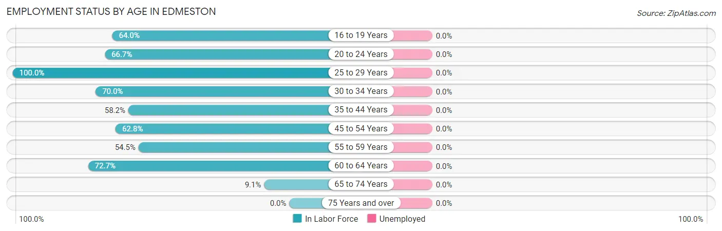 Employment Status by Age in Edmeston