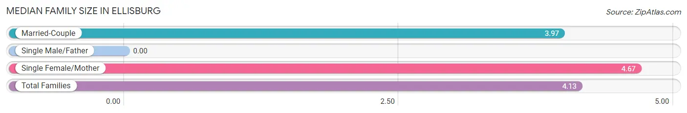 Median Family Size in Ellisburg